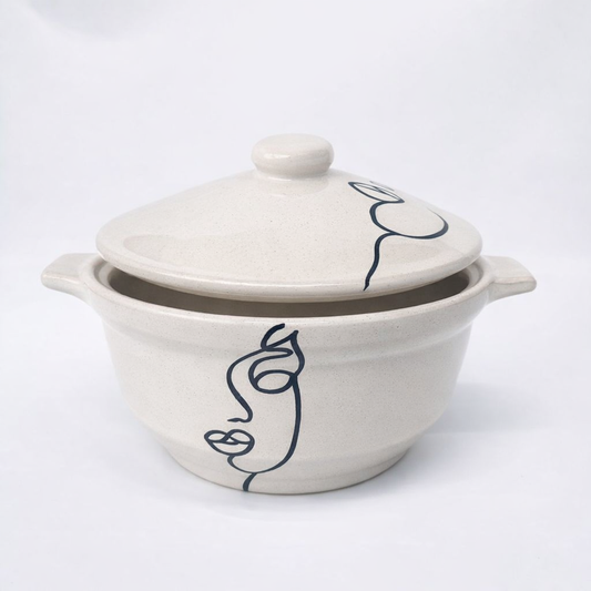Soup Pot Face Art Unique Piece