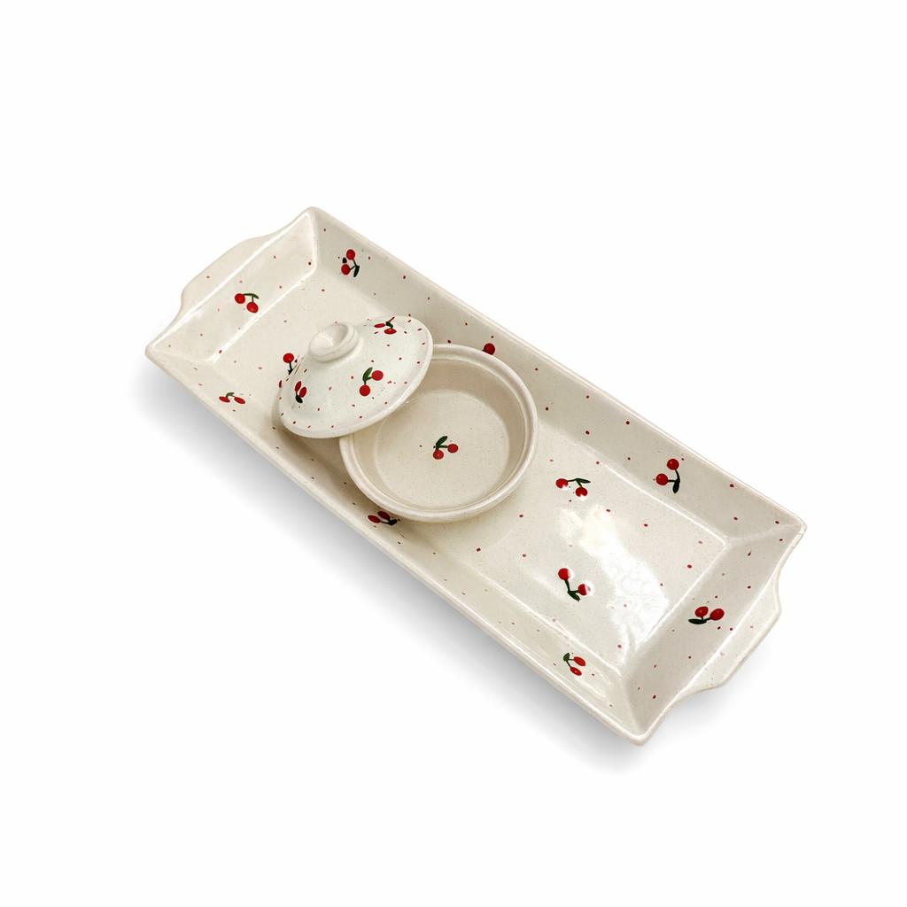 Service vaisselle Cerise 2 personnes