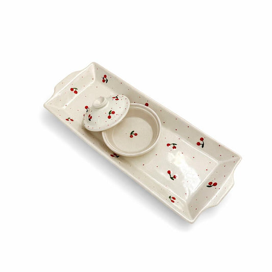 Cherry dinnerware set for 2 people