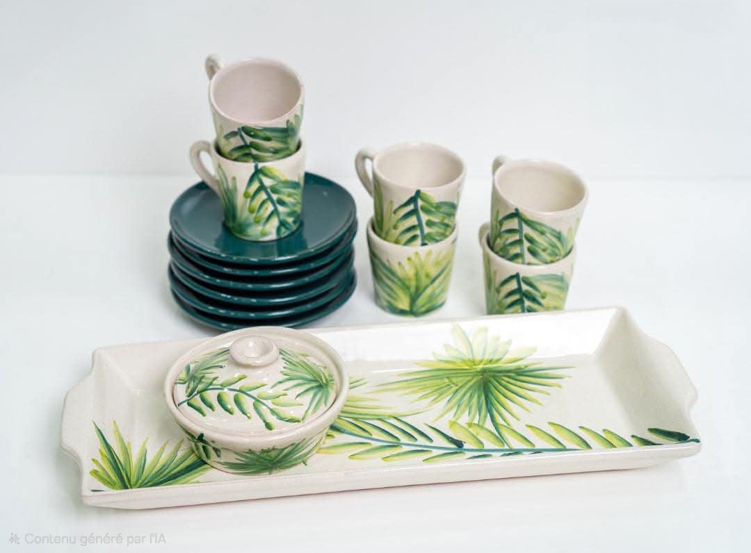 Ti-Sapin Coffee Set for 6 people (14 pieces)