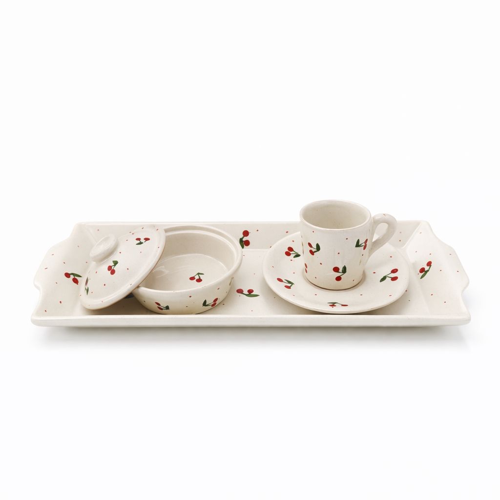 Cherry Coffee Set for 6 people (14 pieces)