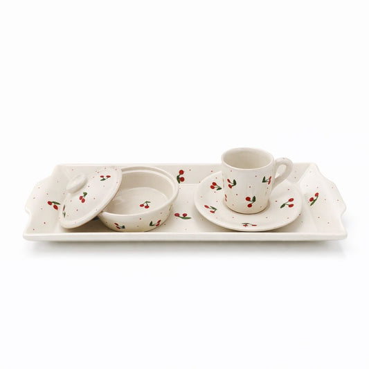 Cherry Coffee Set for 6 people (14 pieces)