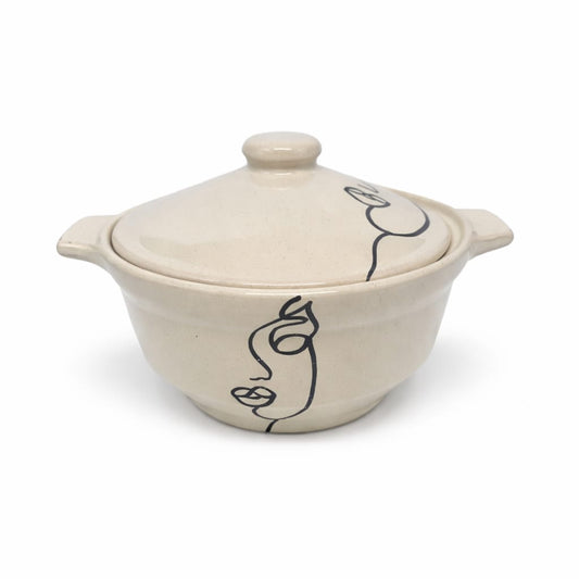 Soup Pot Face Art Unique Piece