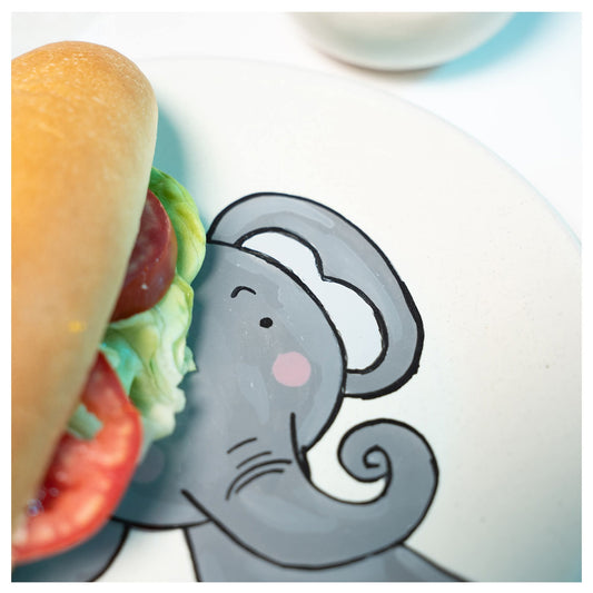 ÉLÉPHANT – Service de vaisselle  menu enfant