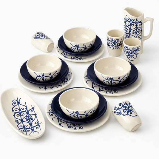 Sidi Bou dinnerware set for 4 people