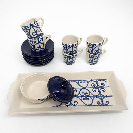 Sidi Bou Coffee Service for 6 people (14 pieces)