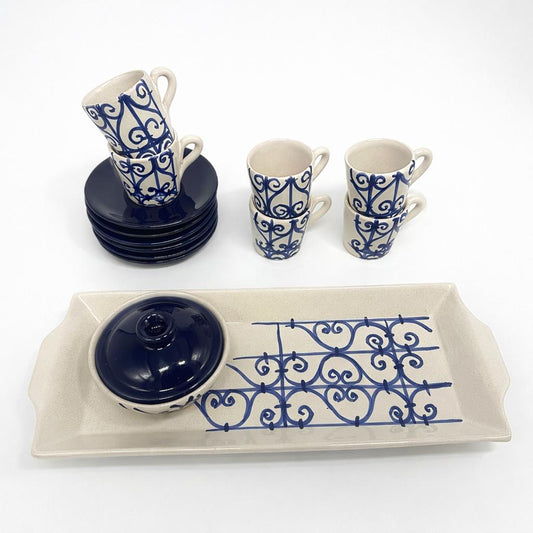Sidi Bou Coffee Service for 6 people (14 pieces)