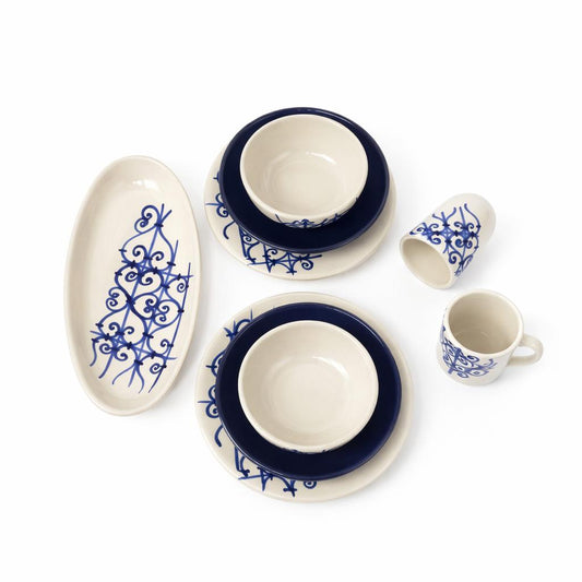 Sidi Bou dinnerware set for 2 people